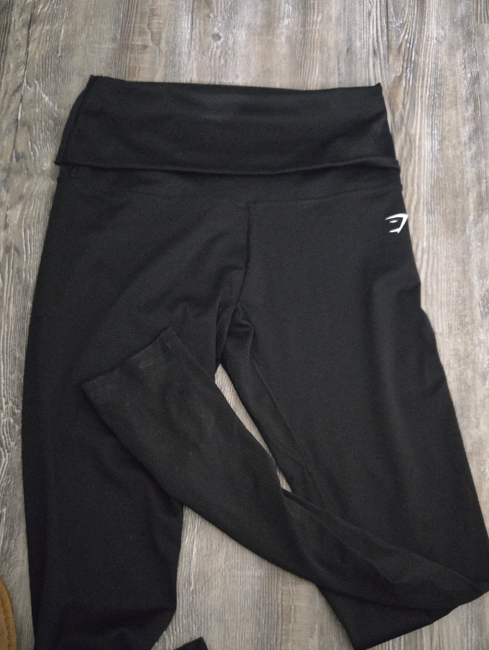 Gymshark Black Fold-Over Waist Leggings